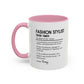 Custom Fashion Stylist Mug, Funny Glam Gift, Stylist Dictionary Mug, Personalized Fashion Mug, Colorful Mugs (11oz, 15oz)
