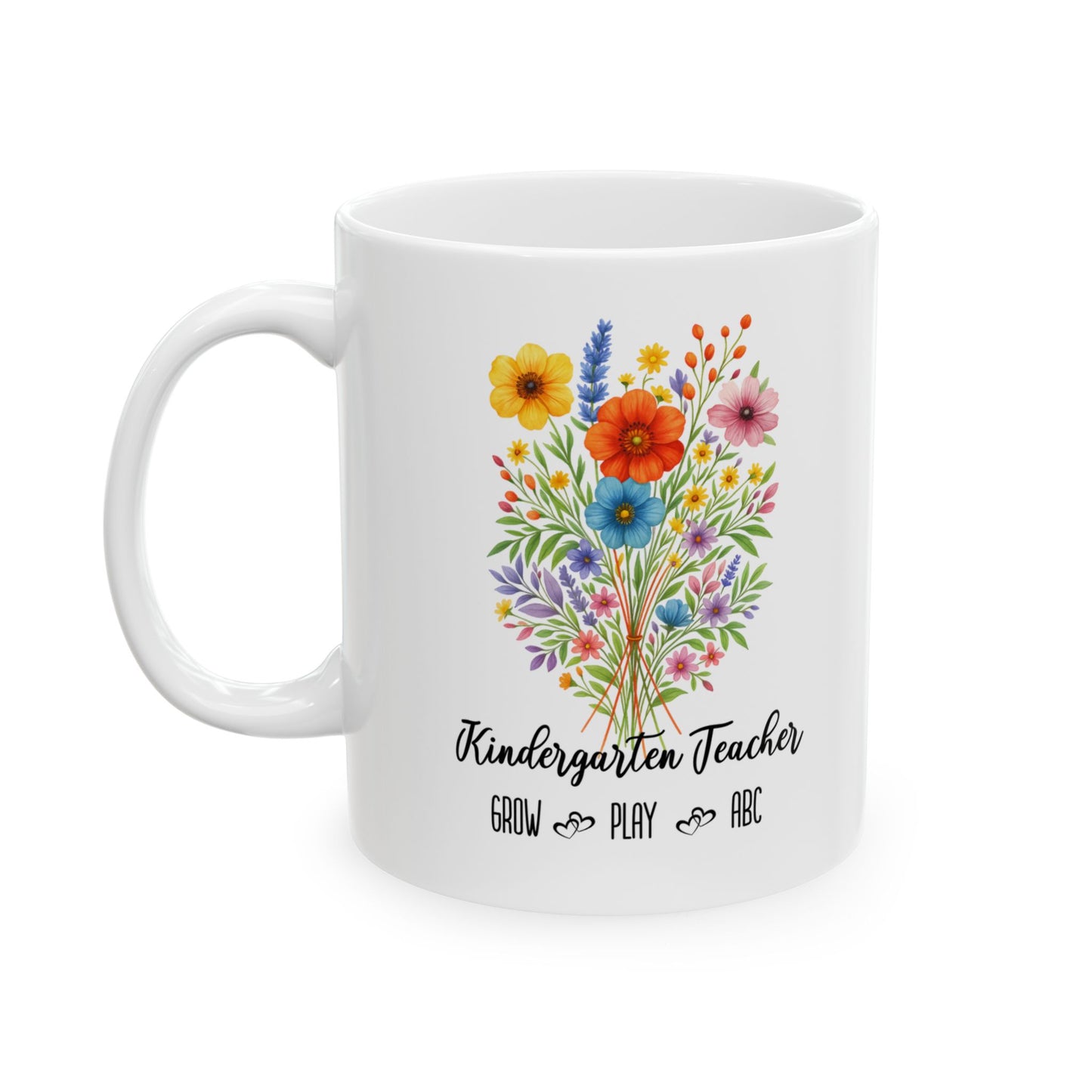 Adorable Kindergarten Teacher Ceramic Mug (11oz, 15oz) - Perfect Gift for Educators