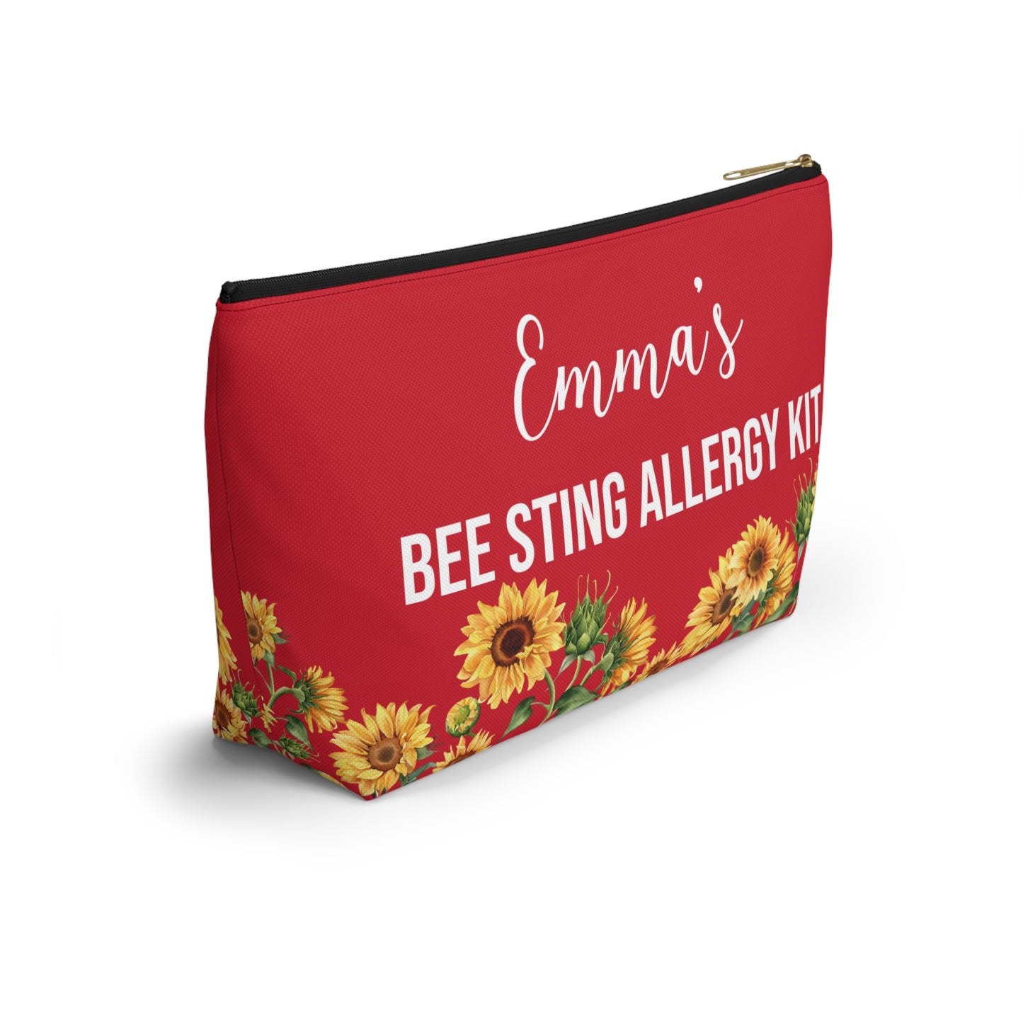 Bee Sting Allergy Kit Medical Alert Pouch Personalized EpiPen Storage Bag for Severe Insect Allergies Travel and Daily Use