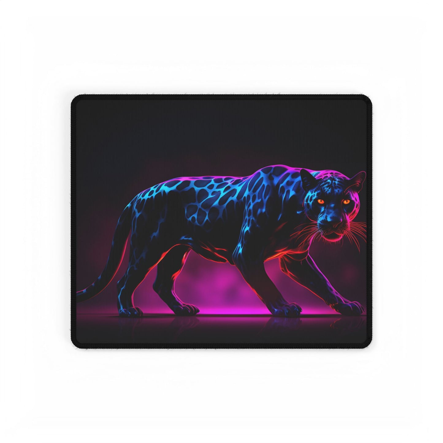 Neon Panther Desk Mat - Stylish Mouse Pad, Office Accessory, Gamer Gift, Home Decor, Desk Organizer