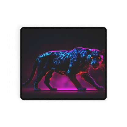 Neon Panther Desk Mat - Stylish Mouse Pad, Office Accessory, Gamer Gift, Home Decor, Desk Organizer
