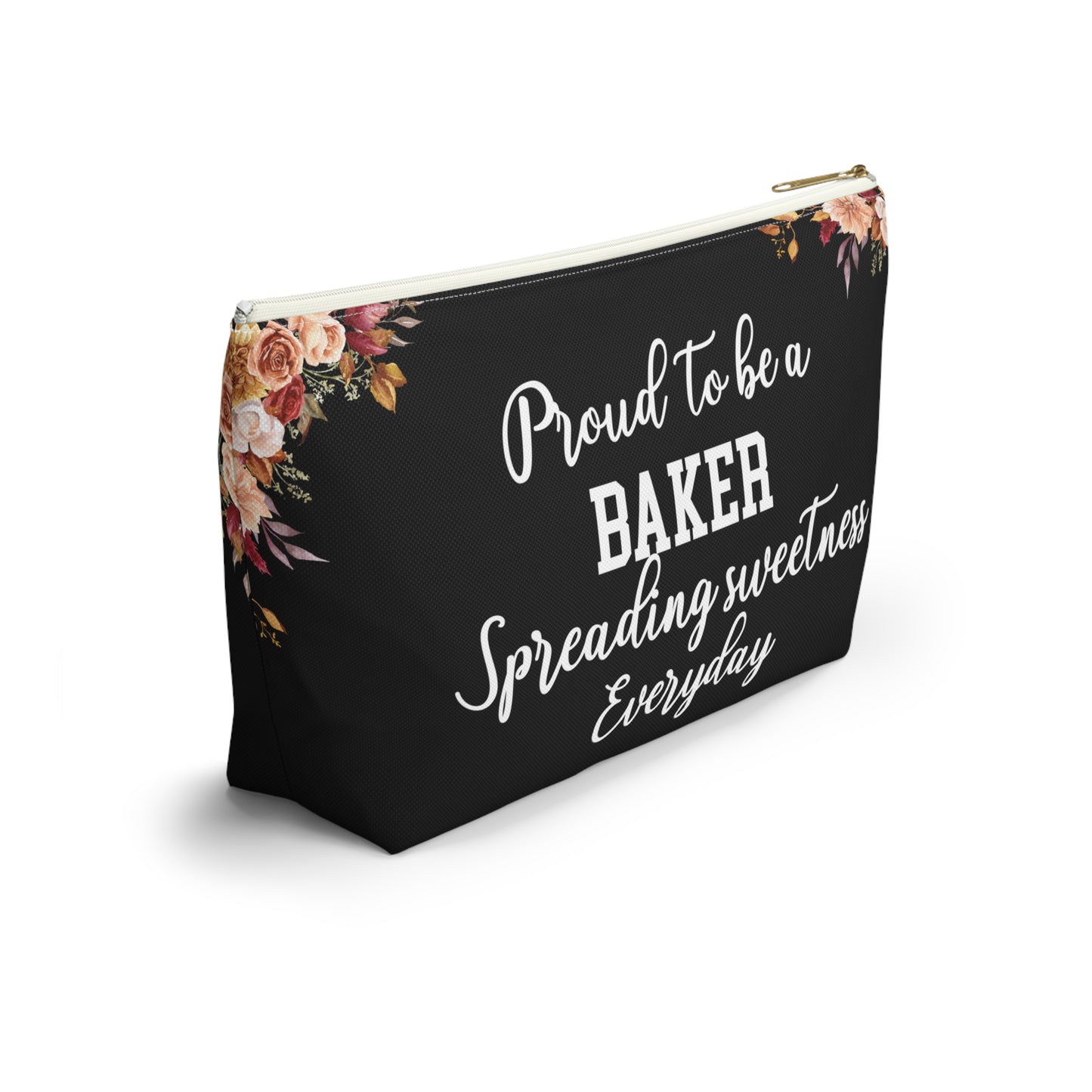 Proud To Be A Baker Pouch Spreading Sweetness Everyday Gift For Bakers Baking Accessory Storage Bag Cute Pastry Chef Zipper Pouch