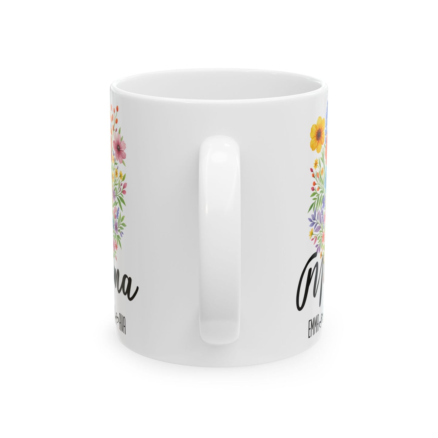Mama Mug 11oz 15oz Custom Coffee Cup Gift for Mom New Mom Mothers Day Present from Kids Personalized Ceramic Mug for Her Daily Use