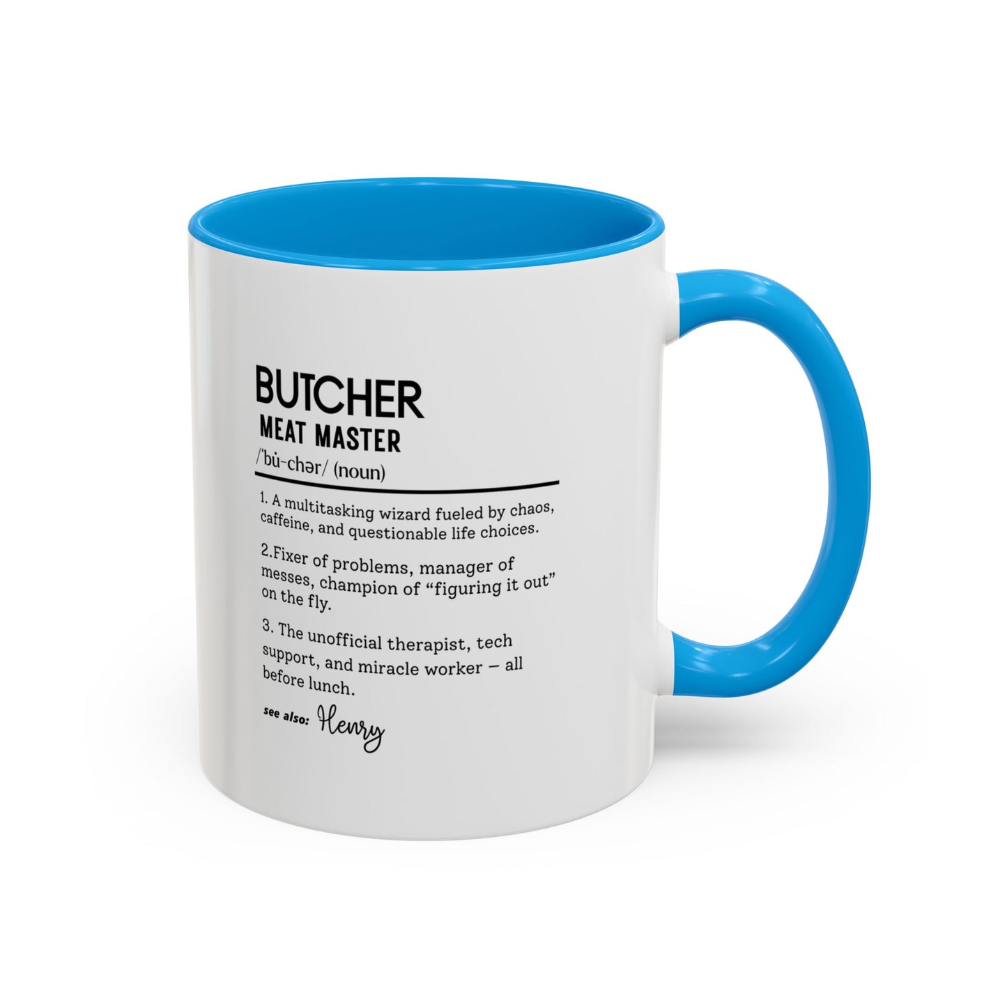 Custom Butcher Mug, Funny Dictionary Definition Gift, Meat Master Mug, Butcher Coffee Cup, Personalized Butcher Gift, Meat Cutter Mug