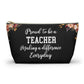 Teacher Essentials Pouch Classroom Organizer Pencil Case Stationery Bag for Educators School Supplies Zipper Pouch Gift for Teachers
