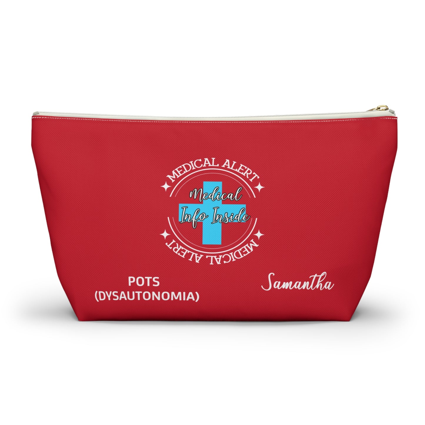 Personalized Medical Alert POTS Dysautonomia Medical Info Pouch Samantha Emergency Medical Information Storage Travel Ready