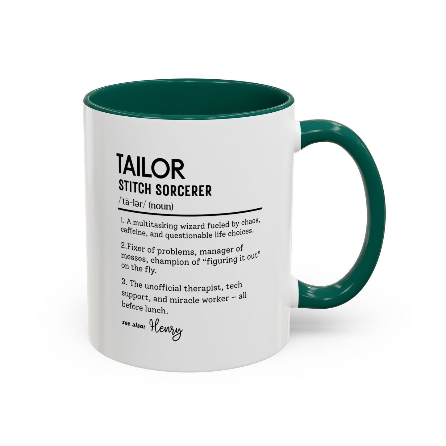 Tailor Mug, Stitch Sorcerer Gift, Sewing Lover Coffee Mug, Seamstress Appreciation Gift, Colorful Mugs (11oz, 15oz)