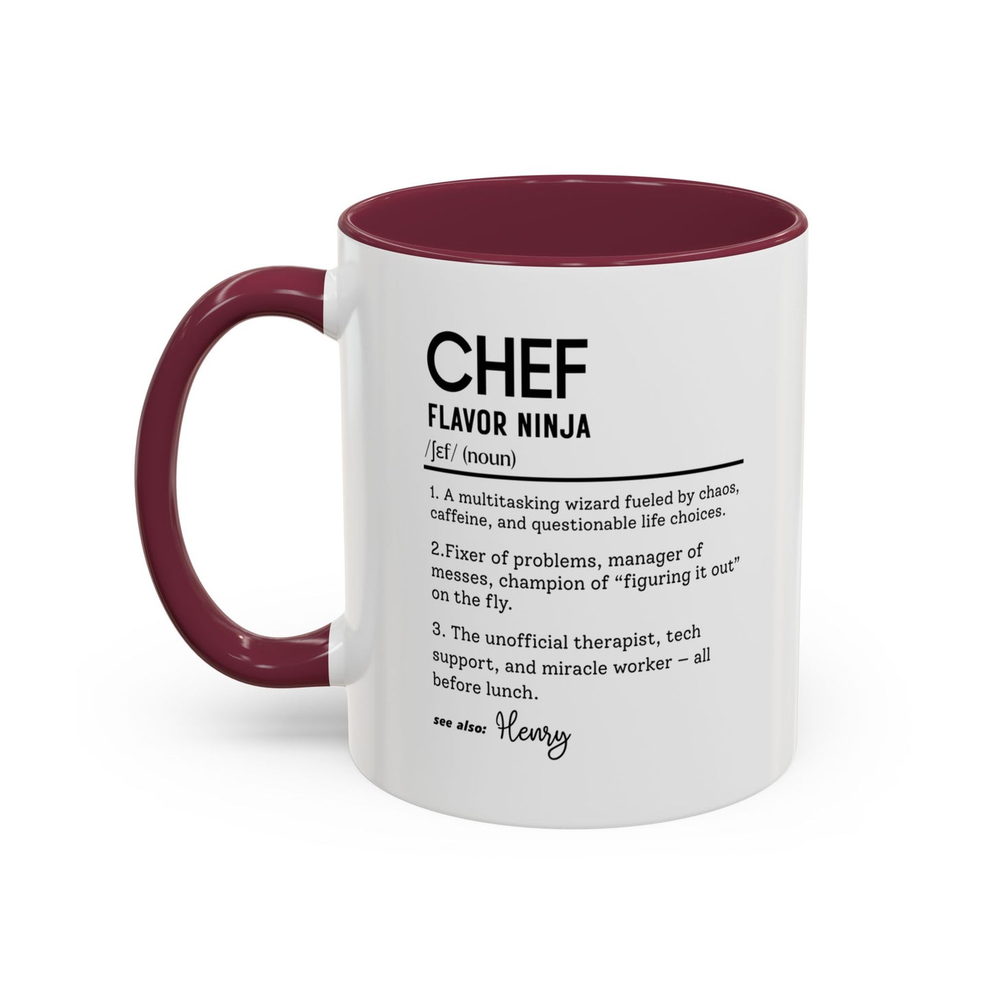 Funny Chef Mug, Custom Culinary Gift, Personalized Cooking Mug, Kitchen Humor Cup, Foodie Definition Mug, Colorful Mugs (11oz, 15oz)