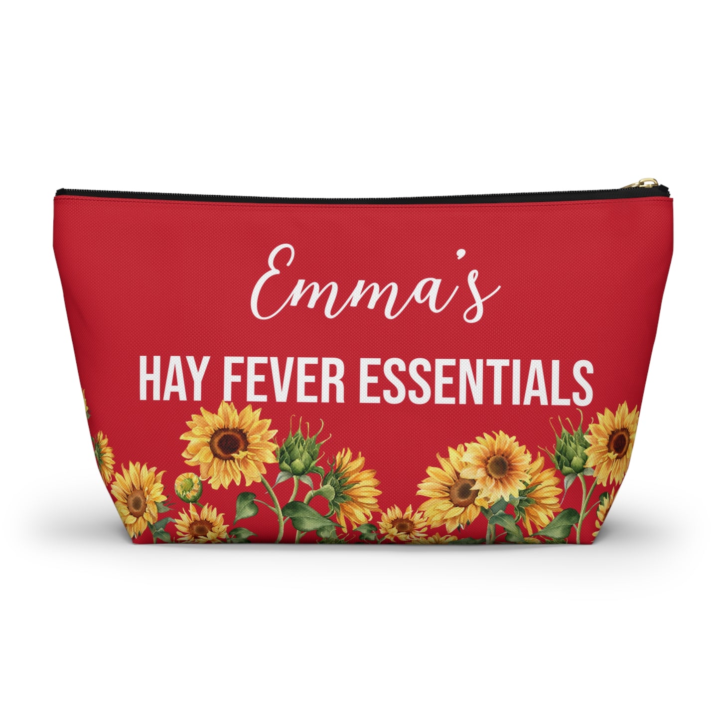Hay Fever Essentials Pouch Allergy Meds Storage Bag for Tablets Tissues Nasal Spray Personalized Travel Case for Seasonal Allergies