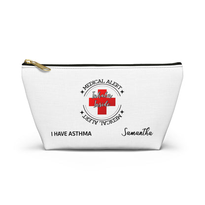 Personalized Medical Alert Inhaler Pouch for Samantha with Asthma