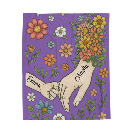 Couple Blanket, Personalized Name Blanket, Custom Love Blanket, Anniversary Gift, Wedding Gift, Romantic Blanket, Gift for Him Her