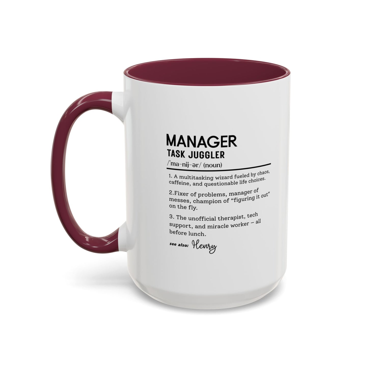 Funny Manager Mug, Custom Boss Gift, Office Leader Definition Cup, Personalized Coffee Mug, Supervisor Appreciation
