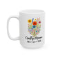 Crafty Mama Mug 11oz 15oz Custom Coffee Cup Gift for Creative Moms Personalized Ceramic Mug for Crafters DIY Lovers or Makers