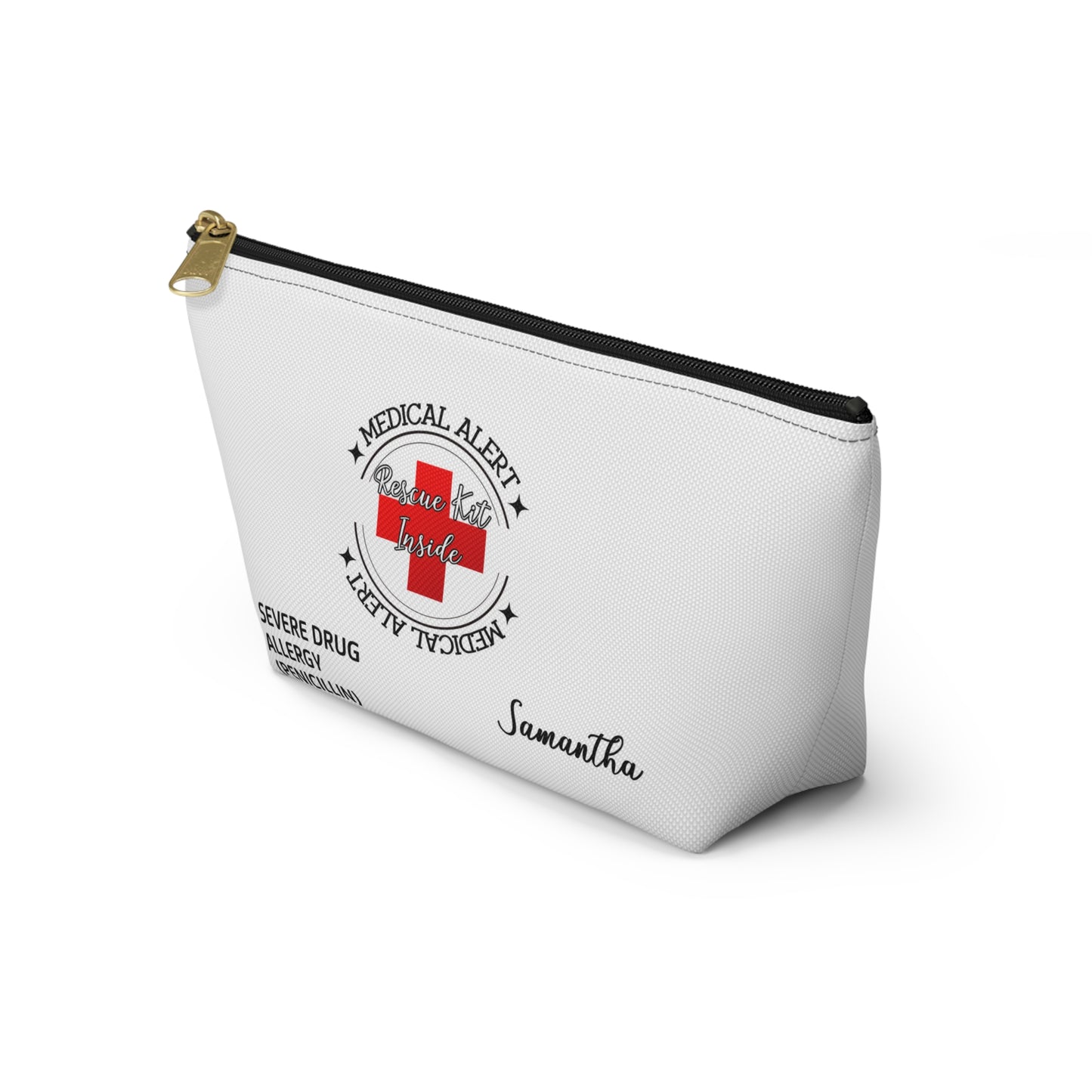 Personalized Medical Alert Rescue Kit Pouch for Samantha - Severe Penicillin Allergy