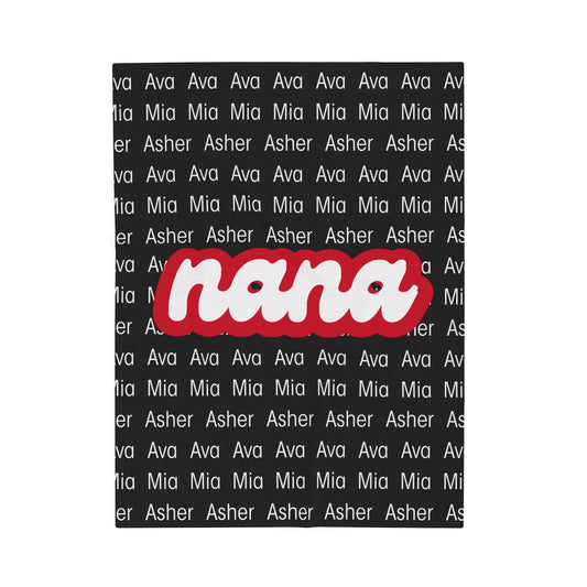 Personalized Nana Blanket, Custom Name Blanket, Gift for Nana, Grandma Gift, Cozy Throw Blanket, Birthday Gift, Mothers Day Gift