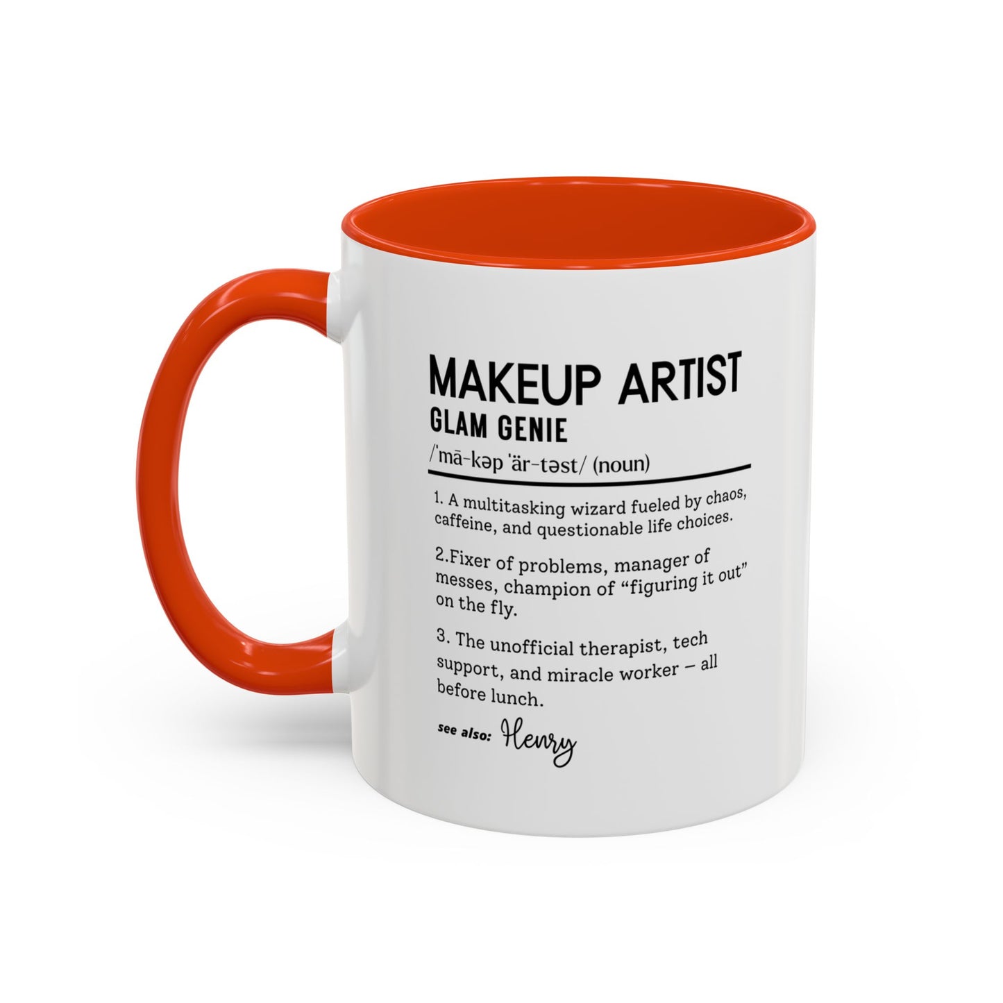 Glam Genie Mug, Funny Makeup Artist Gift, Beauty Lover Mug, MUA Coffee Cup, Personalized Makeup Mug, Colorful Mug (11oz, 15oz)