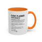 Custom Event Planner Mug, Funny Organizer Gift, Planner Dictionary Mug, Personalized Party Mug, Colorful Mugs (11oz, 15oz)