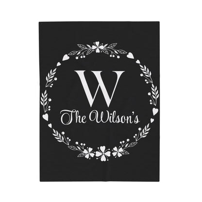 Custom Family Name Blanket, Last Name Blanket, Initials Blanket, Wedding Gift, Anniversary Gift, Housewarming Gift, Gift for Family