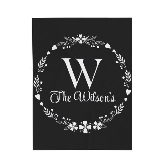 Custom Family Name Blanket, Last Name Blanket, Initials Blanket, Wedding Gift, Anniversary Gift, Housewarming Gift, Gift for Family
