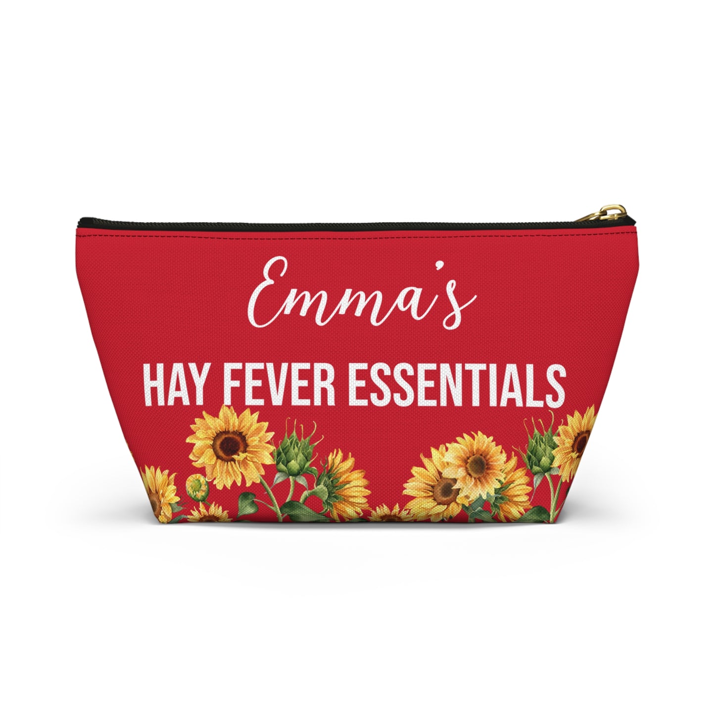 Hay Fever Essentials Pouch Allergy Meds Storage Bag for Tablets Tissues Nasal Spray Personalized Travel Case for Seasonal Allergies