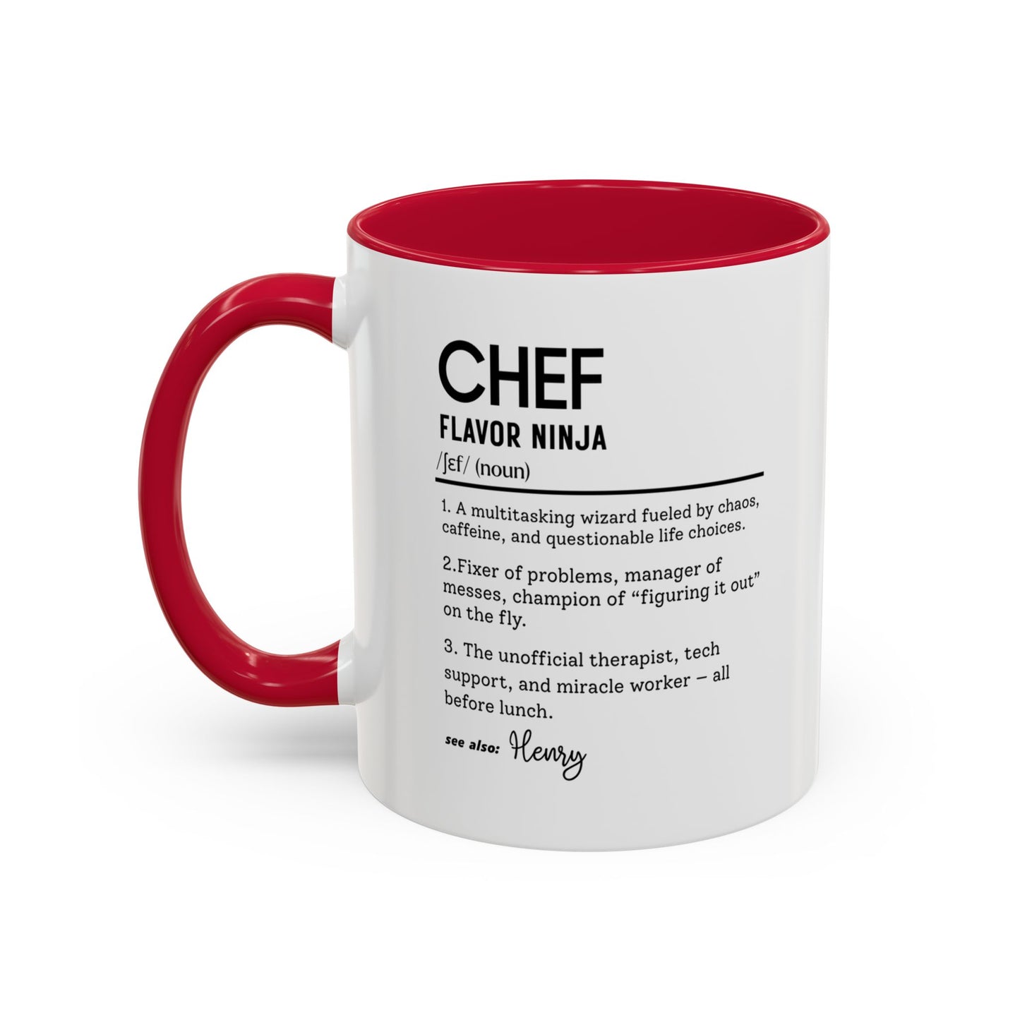 Funny Chef Mug, Custom Culinary Gift, Personalized Cooking Mug, Kitchen Humor Cup, Foodie Definition Mug, Colorful Mugs (11oz, 15oz)