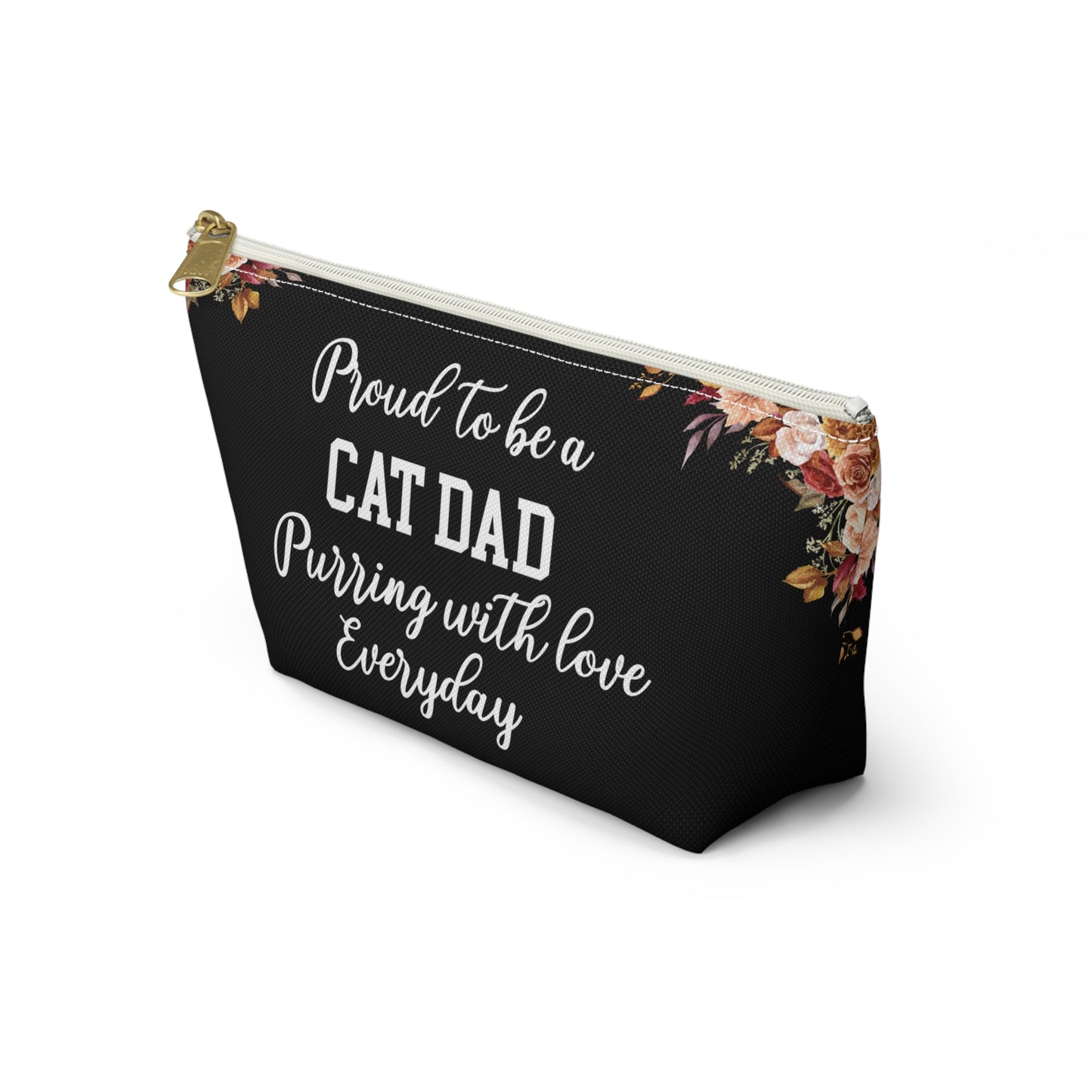 Proud To Be A Cat Dad Pouch Purring With Love Everyday Cat Lover Gift For Him Cat Dad Accessory Bag Cute Pet Zipper Storage Pouch