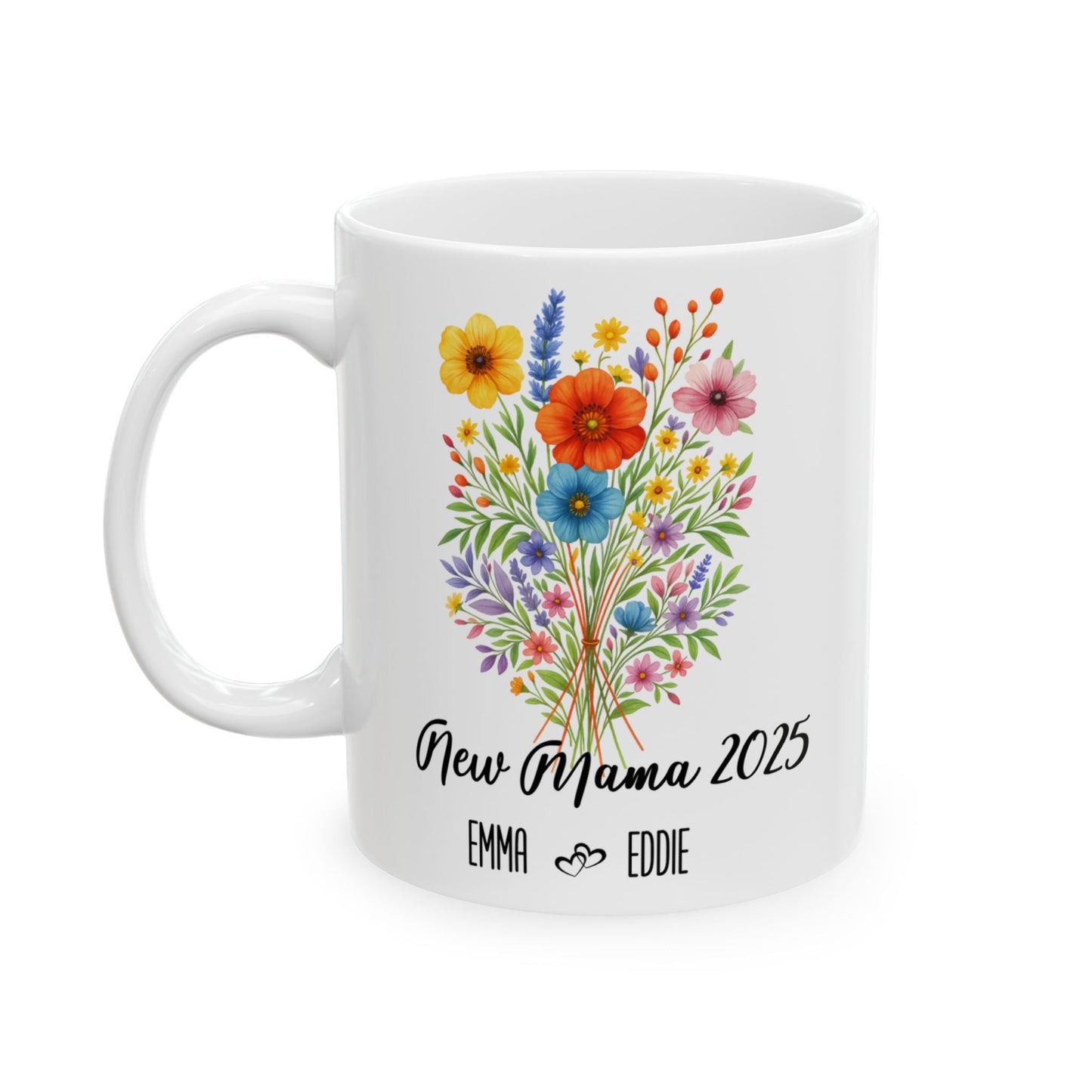 New Mama 2025 Mug 11oz 15oz Personalized Coffee Cup Gift for New Mom First Mothers Day Baby Shower Present for Her Custom Ceramic Mug