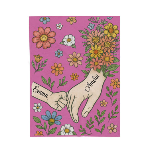 Couple Blanket, Personalized Name Blanket, Custom Love Blanket, Anniversary Gift, Wedding Gift, Romantic Blanket, Gift for Him Her