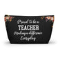 Teacher Essentials Pouch Classroom Organizer Pencil Case Stationery Bag for Educators School Supplies Zipper Pouch Gift for Teachers