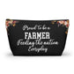 Farmer Essentials Pouch Gift For Farmers Farm Life Organizer Bag Rustic Travel Pouch Agriculture Lover Gift Cute Everyday Carry Zipper Case