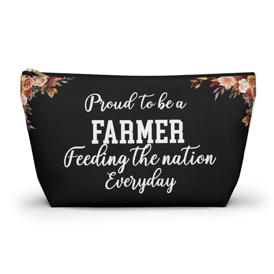 Farmer Essentials Pouch Gift For Farmers Farm Life Organizer Bag Rustic Travel Pouch Agriculture Lover Gift Cute Everyday Carry Zipper Case
