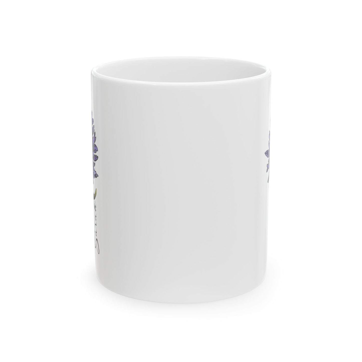 Aster September Month Birth Flower Ceramic Mug (11oz, 15oz) - Vibrant Floral Design