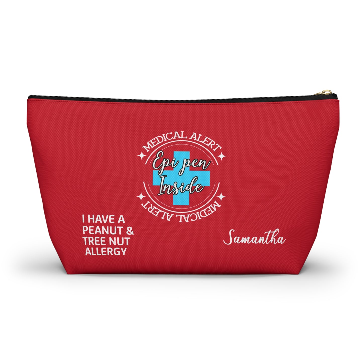 Personalized Medical Alert Epi Pen Pouch for Peanut and Tree Nut Allergy Samantha Emergency Allergy Kit for School Travel