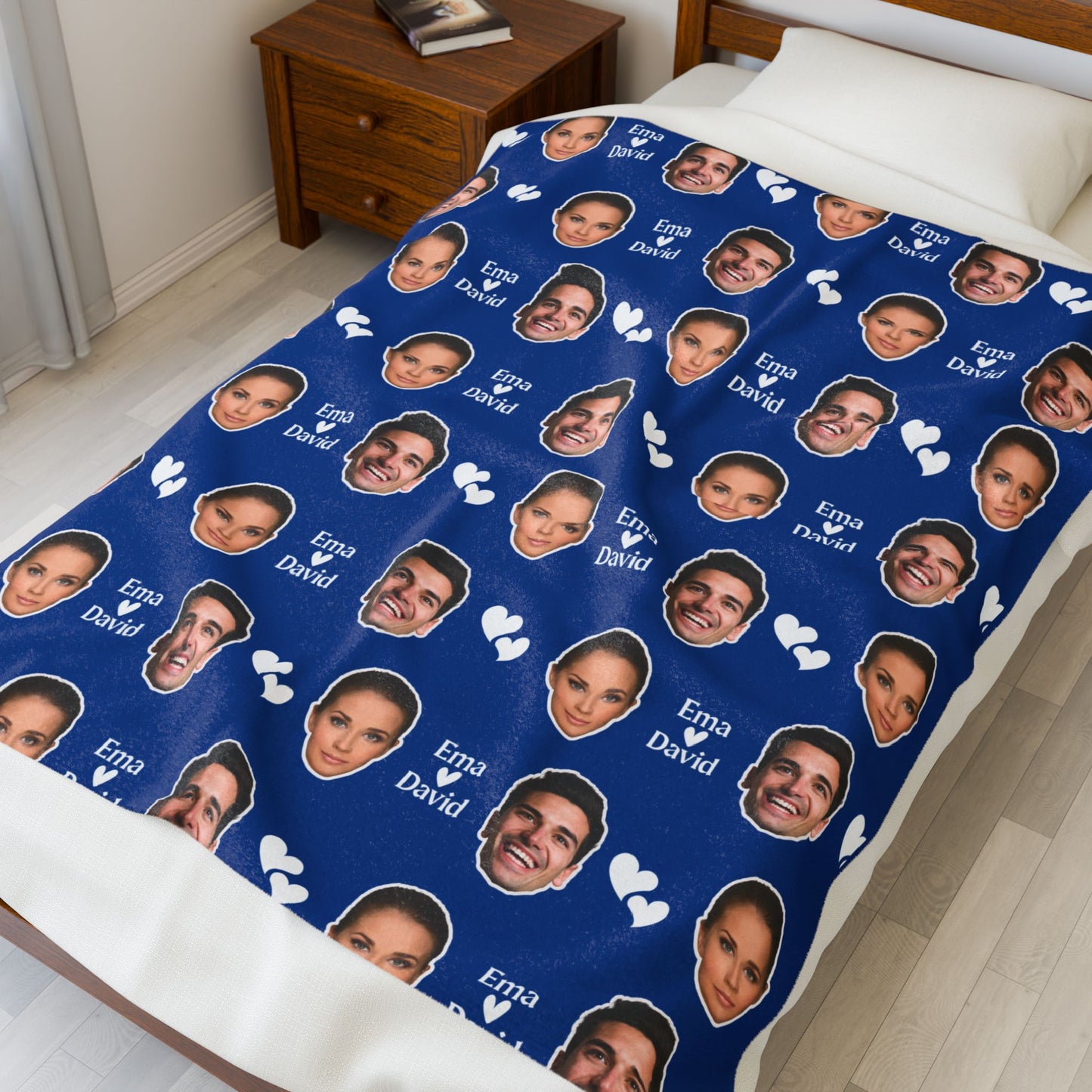 Personalized Face Blanket, Custom Photo Blanket, Faces on Blanket, Gift for Family, Custom Image Blanket, Graduation Gift, Cozy Throw
