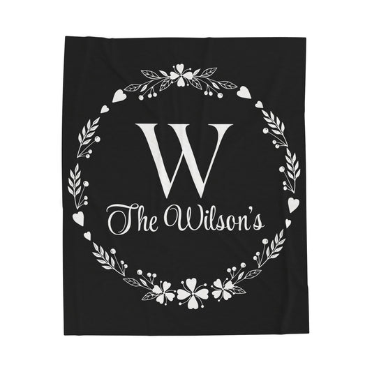 Custom Family Name Blanket, Last Name Blanket, Initials Blanket, Wedding Gift, Anniversary Gift, Housewarming Gift, Gift for Family