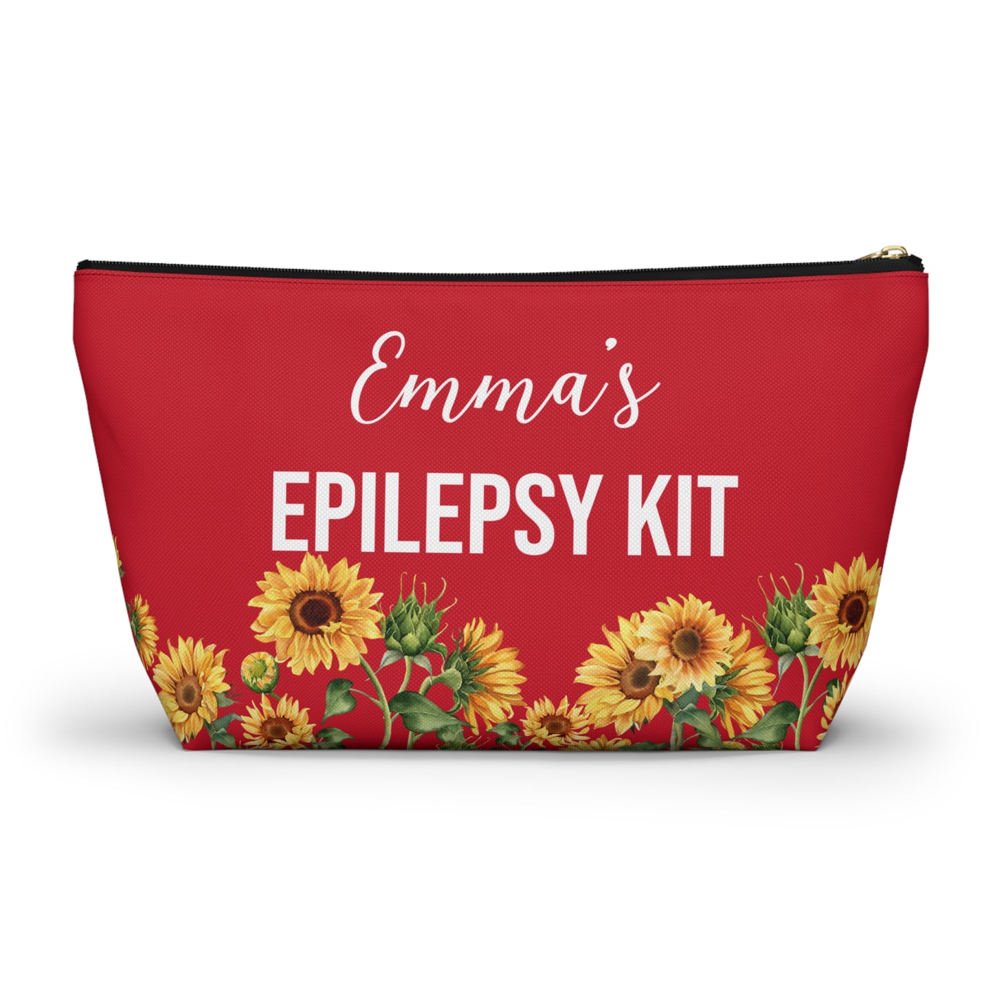 Epilepsy Emergency Kit Medical Alert Pouch Seizure Meds Bag Personalized Storage for Rescue Medication School Travel and Daily Use