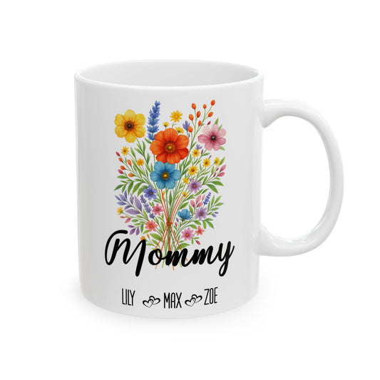 Mommy Mug 11oz 15oz Custom Coffee Cup Gift for Mom New Mommy Present for Birthday or Mothers Day Personalized Ceramic Mug for Her
