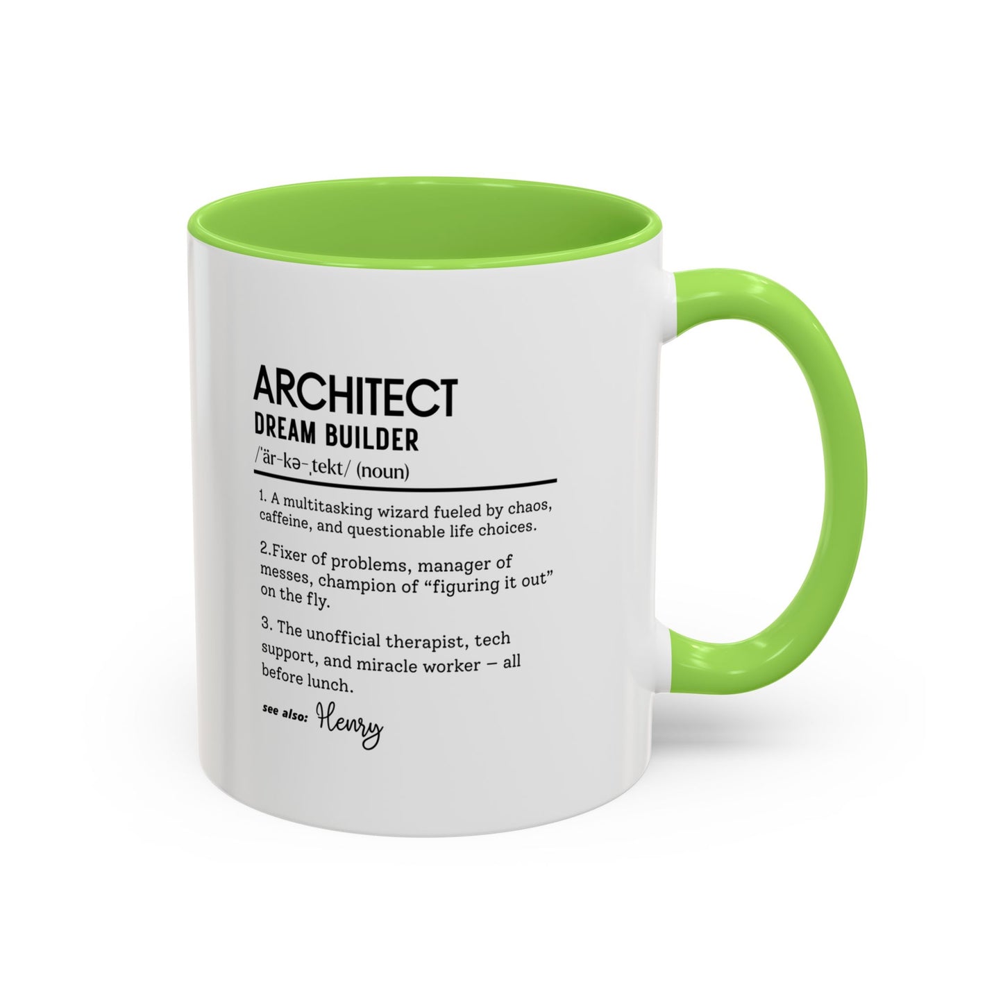 Architect Mug, Funny Architect Gift, Dream Builder Mug, Personalized Coffee Cup, Construction Humor Mug, Architect Office Cup