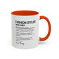 Custom Fashion Stylist Mug, Funny Glam Gift, Stylist Dictionary Mug, Personalized Fashion Mug, Colorful Mugs (11oz, 15oz)