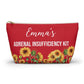 Adrenal Insufficiency Kit Personalized Medical Alert Pouch Emergency Steroid Meds Bag with Name Option for Daily and Travel Use