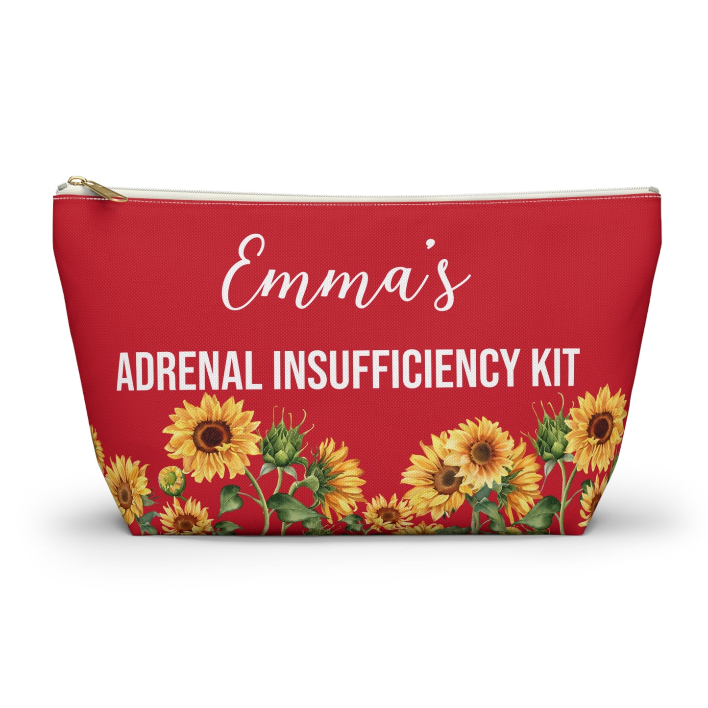 Adrenal Insufficiency Kit Personalized Medical Alert Pouch Emergency Steroid Meds Bag with Name Option for Daily and Travel Use