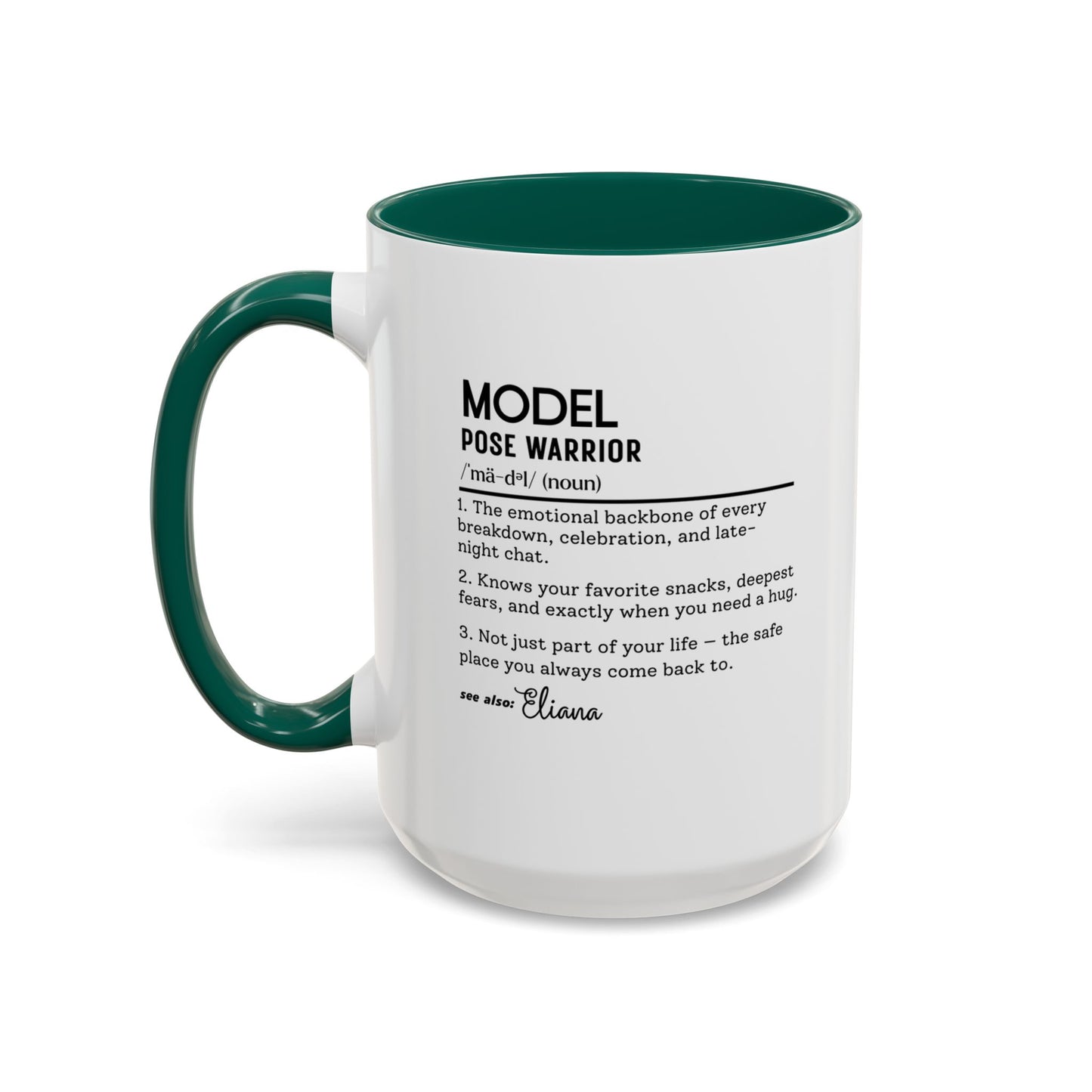 Model Dictionary Mug, Funny Pose Warrior Mug Gift, Personalized Runway Star Coffee Cup, Colorful Mugs (11oz, 15oz)