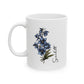 July Birth Flower Larkspur Mug 11oz 15oz Custom Floral Coffee Cup Birthday Gift for Her Personalized Ceramic Summer Flower Mug