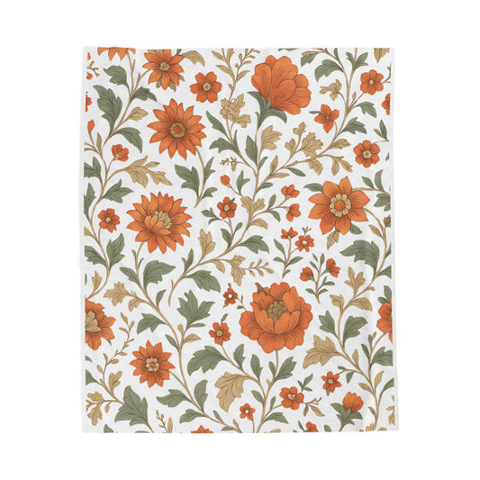 Floral Throw Blanket, Cottagecore Blanket, Botanical Tapestry, Aesthetic Blanket, Wildflower Decor, Cozy Garden Blanket, Soft Floral Throw