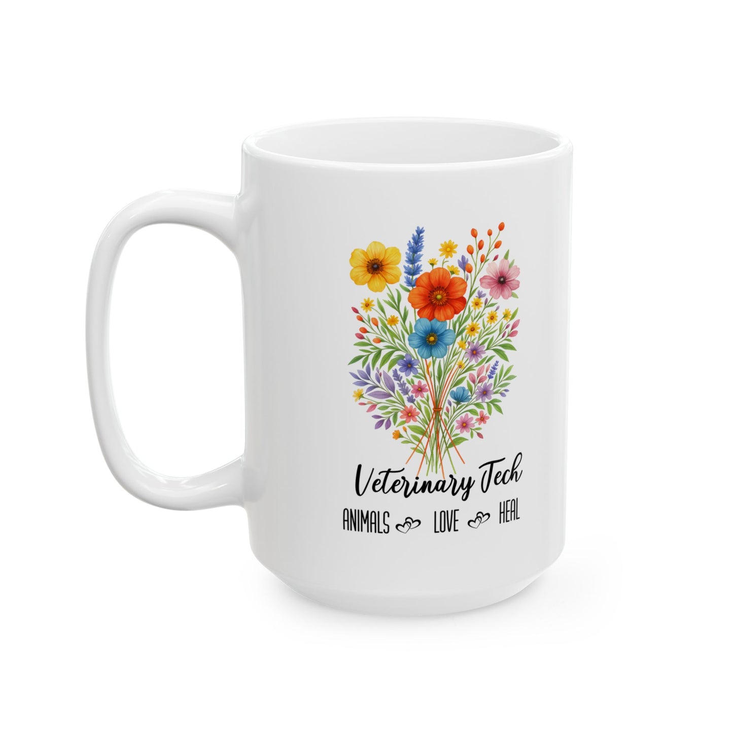 Vet Tech Mug 11oz 15oz Veterinary Technician Appreciation Gift Personalized Ceramic Coffee Cup for Animal Lover or Clinic Staff