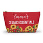 Celiac Essentials Medical Alert Pouch Gluten Free Emergency Kit Personalized Storage Bag for Daily Use Travel and Health Safety