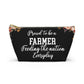 Farmer Essentials Pouch Gift For Farmers Farm Life Organizer Bag Rustic Travel Pouch Agriculture Lover Gift Cute Everyday Carry Zipper Case
