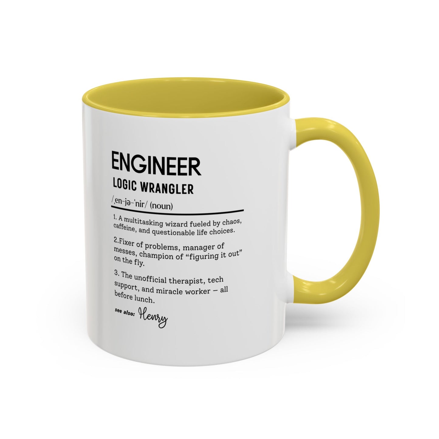 Custom Engineer Mug, Funny Engineering Definition Gift, STEM Coffee Cup, Personalized Tech Gift, Problem Solver Mug, Nerdy Office Cup