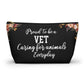 Vet Essentials Pouch Animal Care Organizer Zipper Bag for Veterinarians Medical Supplies Storage Portable and Durable Gift for Vets