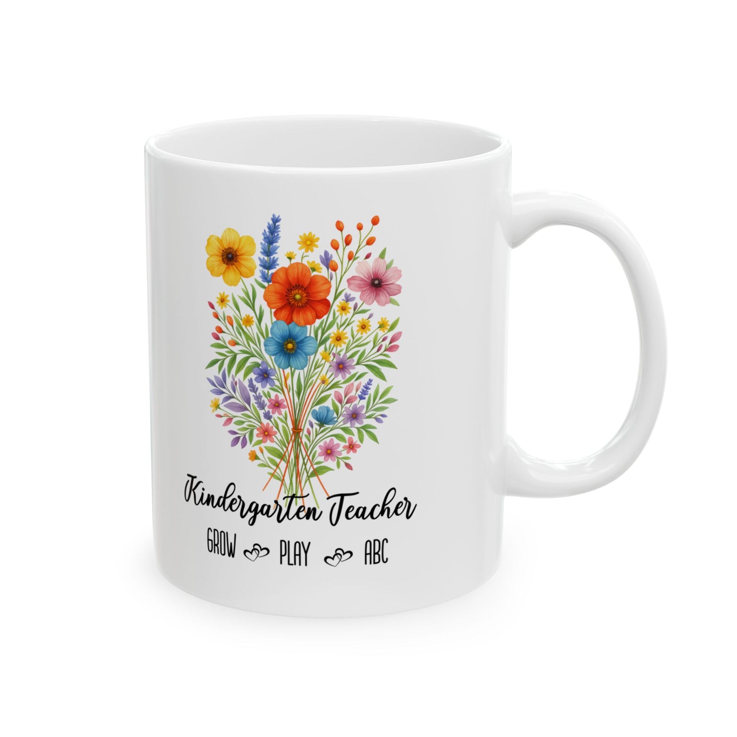 Adorable Kindergarten Teacher Ceramic Mug (11oz, 15oz) - Perfect Gift for Educators